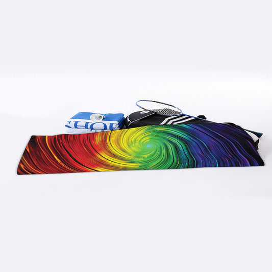 Colorful Swirl Print Sports Towel