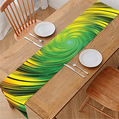 Colorful Swirl Print Table Runner