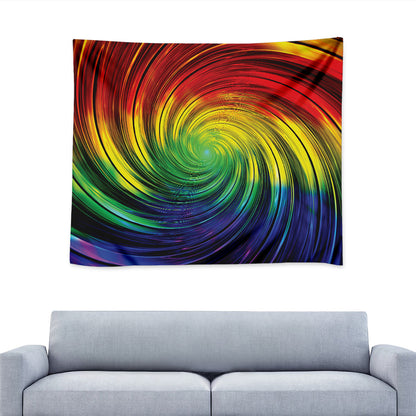 Colorful Swirl Print Tapestry