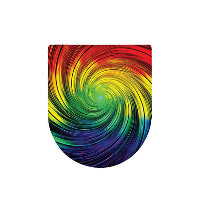 Colorful Swirl Print Toilet Lid Cover