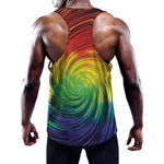 Colorful Swirl Print Training Tank Top