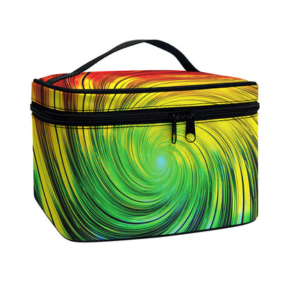 Colorful Swirl Print Travel Makeup Bag