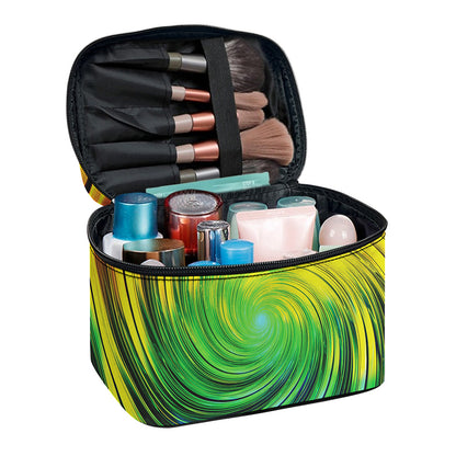 Colorful Swirl Print Travel Makeup Bag