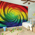 Colorful Swirl Print Wall Sticker