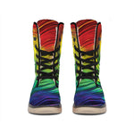 Colorful Swirl Print Winter Boots