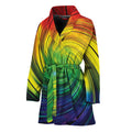 Colorful Swirl Print Women's Bathrobe