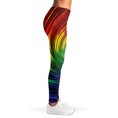 Colorful Swirl Print Women's Leggings