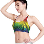 Colorful Swirl Print Women's Sports Bra