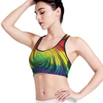 Colorful Swirl Print Women's Sports Bra