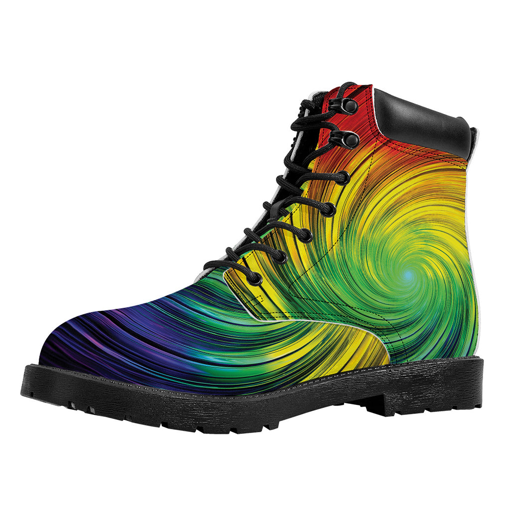 Colorful Swirl Print Work Boots
