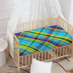 Colorful Tartan Pattern Print Baby Crib Sheet