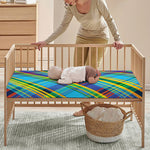 Colorful Tartan Pattern Print Baby Crib Sheet