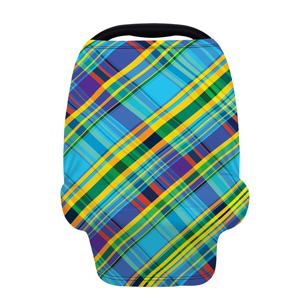 Colorful Tartan Pattern Print Baby Seat Cover