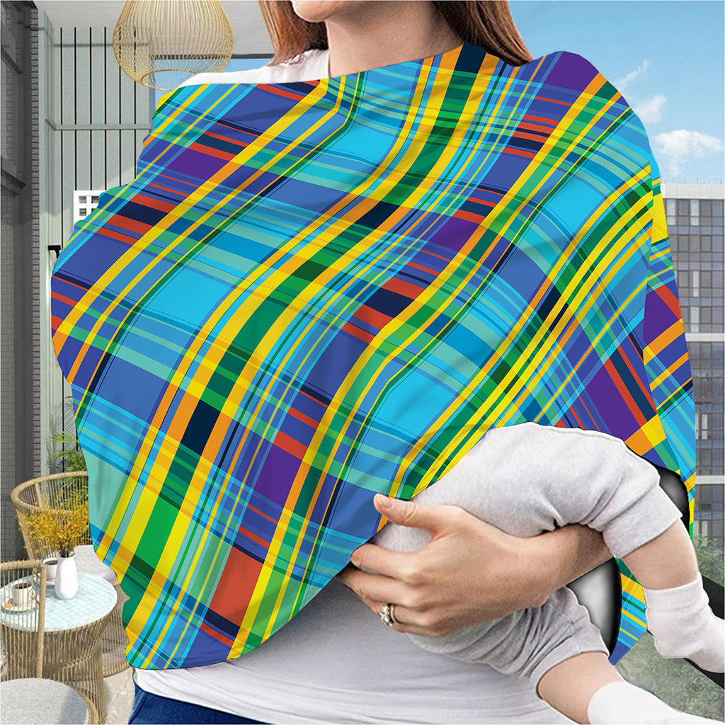 Colorful Tartan Pattern Print Baby Seat Cover