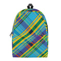 Colorful Tartan Pattern Print School Backpack