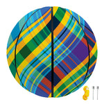 Colorful Tartan Pattern Print Basketball