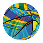 Colorful Tartan Pattern Print Basketball