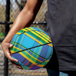 Colorful Tartan Pattern Print Basketball