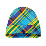 Colorful Tartan Pattern Print Beanie