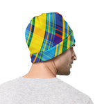 Colorful Tartan Pattern Print Beanie