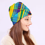 Colorful Tartan Pattern Print Beanie