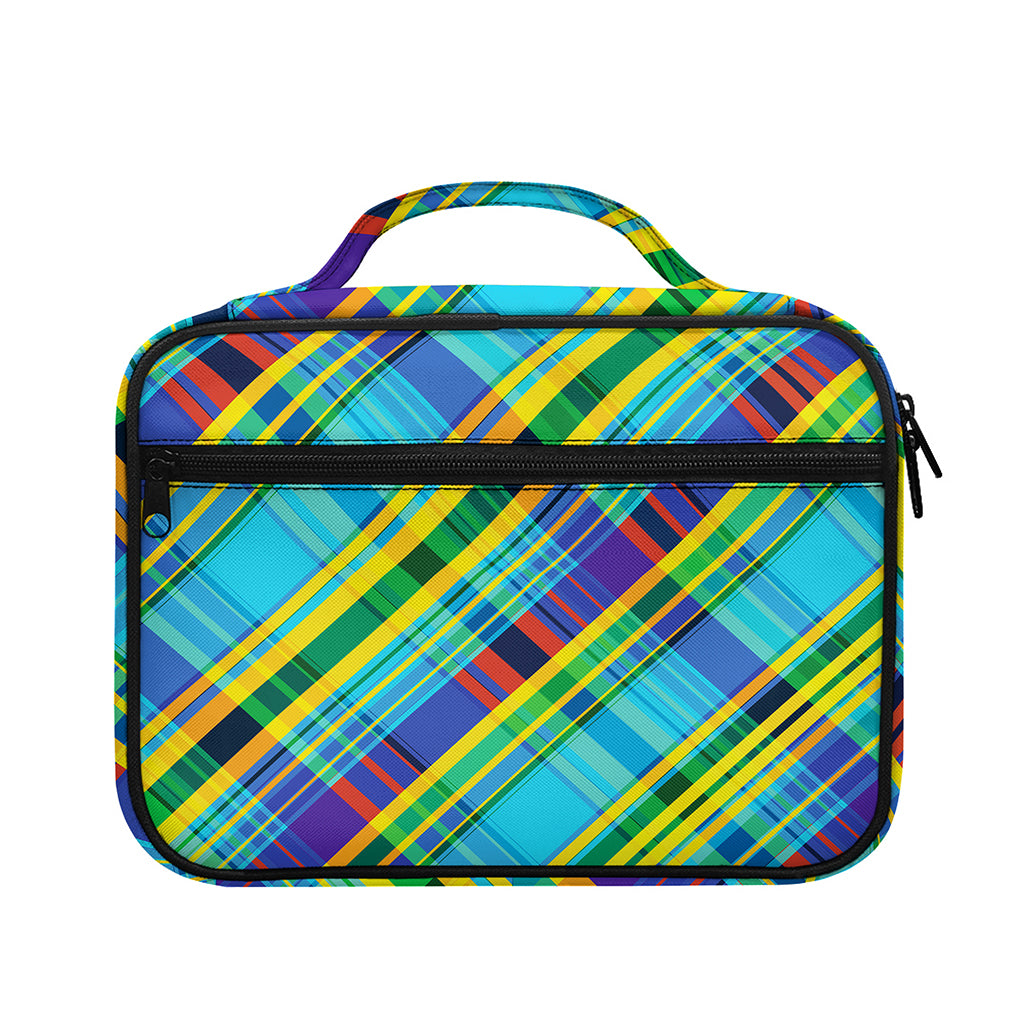 Colorful Tartan Pattern Print Briefcase Bible Bag