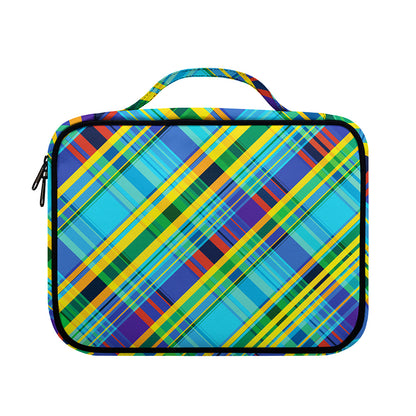 Colorful Tartan Pattern Print Briefcase Bible Bag