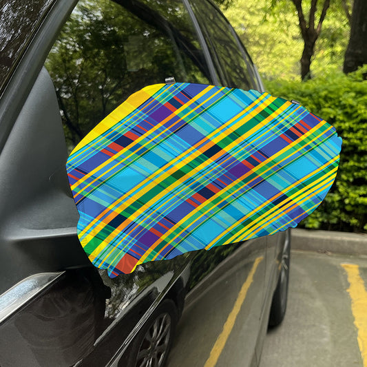Colorful Tartan Pattern Print Car Side Mirror Covers