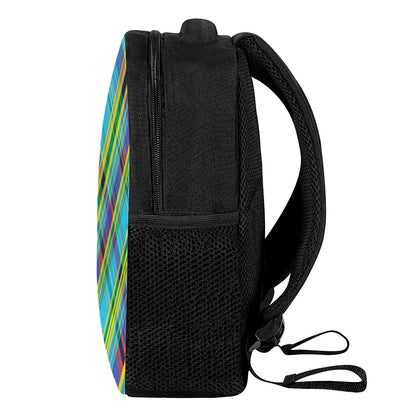 Colorful Tartan Pattern Print Casual Backpack