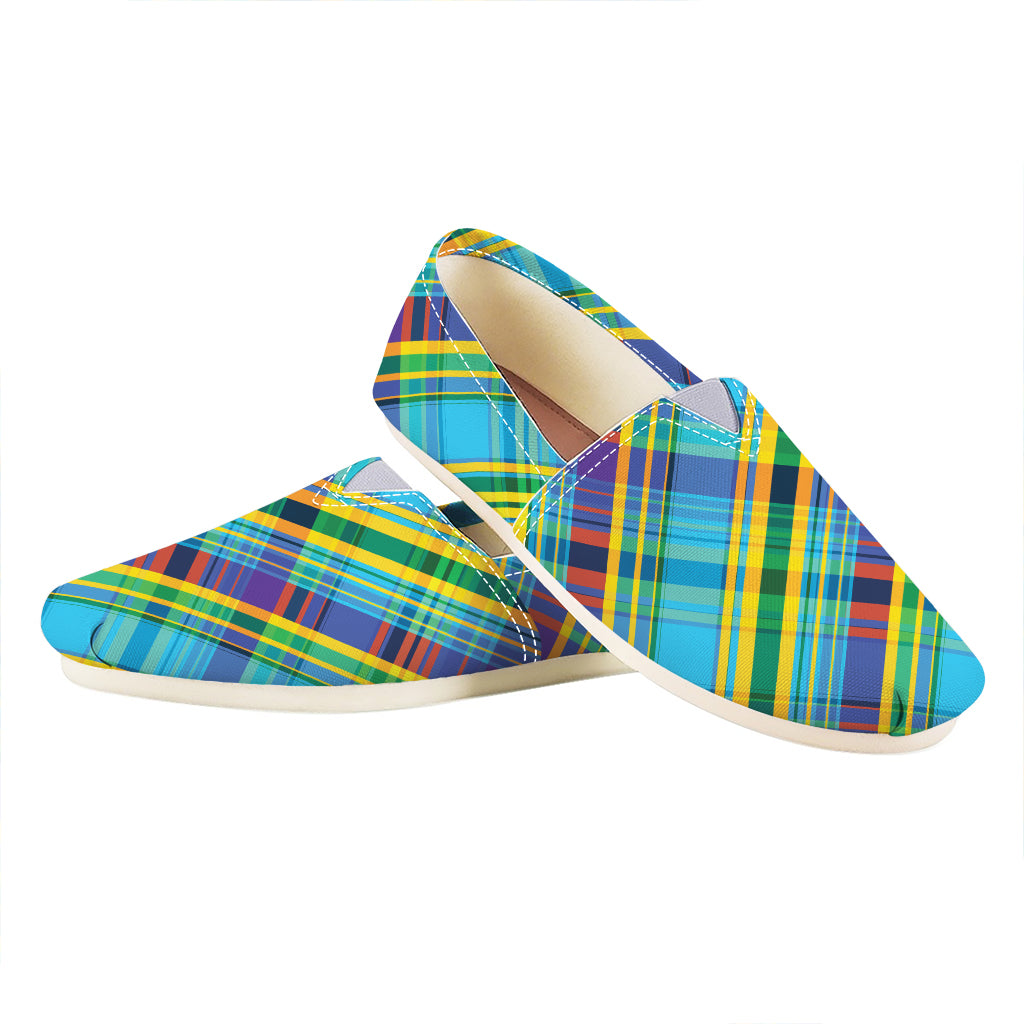 Colorful Tartan Pattern Print Casual Shoes