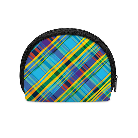 Colorful Tartan Pattern Print Coin Purse