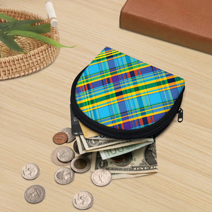 Colorful Tartan Pattern Print Coin Purse