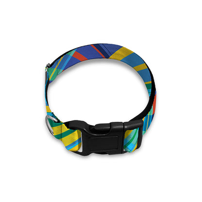 Colorful Tartan Pattern Print Dog Collar