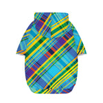 Colorful Tartan Pattern Print Dog Zip Up Hoodie