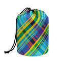 Colorful Tartan Pattern Print Drawstring Makeup Bag