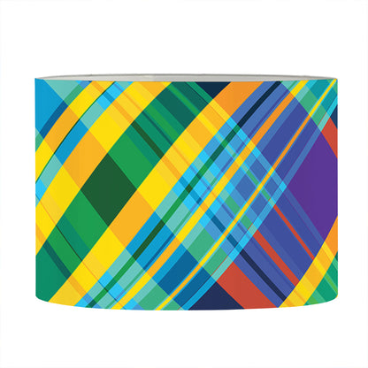 Colorful Tartan Pattern Print Drum Lamp Shade