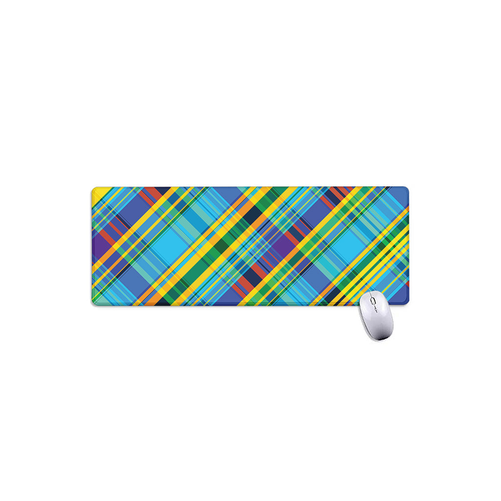 Colorful Tartan Pattern Print Extended Mouse Pad