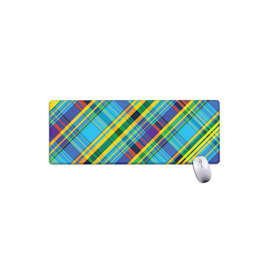 Colorful Tartan Pattern Print Extended Mouse Pad