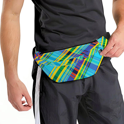 Colorful Tartan Pattern Print Fanny Pack