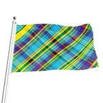 Colorful Tartan Pattern Print Flag