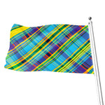 Colorful Tartan Pattern Print Flag
