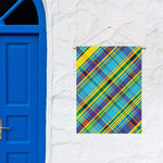 Colorful Tartan Pattern Print Garden Flag