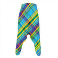 Colorful Tartan Pattern Print Hammer Pants