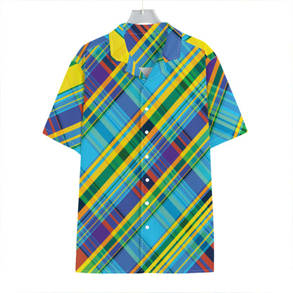 Colorful Tartan Pattern Print Hawaiian Shirt