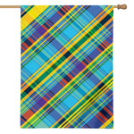 Colorful Tartan Pattern Print House Flag