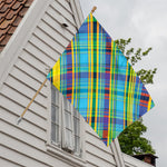 Colorful Tartan Pattern Print House Flag