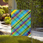 Colorful Tartan Pattern Print House Flag