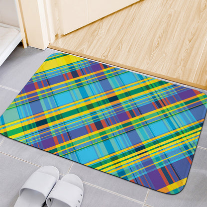 Colorful Tartan Pattern Print Indoor Door Mat
