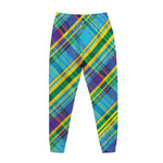 Colorful Tartan Pattern Print Jogger Pants