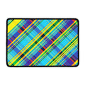 Colorful Tartan Pattern Print Kitchen Mat